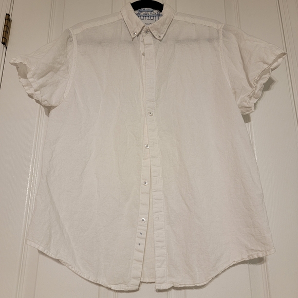 Denim & Flower Short Sleeve Button Shirts - Picture 9 of 12